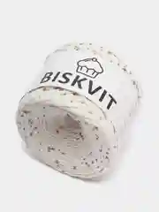 Серый меланж пряжа Трикотажная Biskvit 100% Хлопок 330г 100м ( Бисквит Часть 1 )