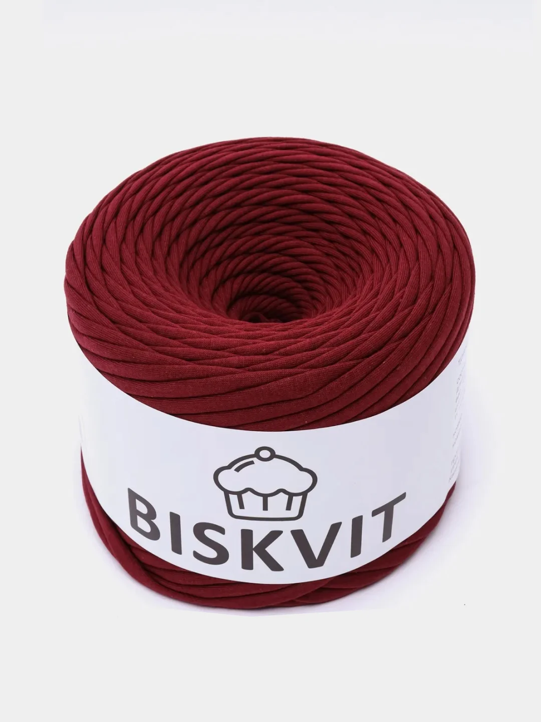 Багровый пряжа Трикотажная Biskvit 100% Хлопок 330г 100м ( Бисквит Часть 1 )
