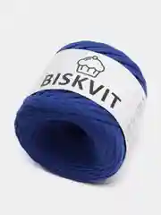 Синий пряжа Трикотажная Biskvit 100% Хлопок 330г 100м ( Бисквит Часть 1 )
