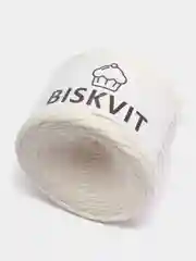 Белый пряжа Трикотажная Biskvit 100% Хлопок 330г 100м ( Бисквит Часть 1 )