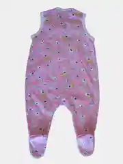 Розовый детские ползунки на кокетке