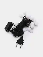 Гирлянда-нить 5 м, шарики белые, IP20, 20 LED, мульти RG/RB, мигание, 220 В