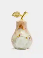 Белый изделия из натурального камня, фрукты из оникса
