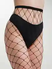 Женские колготки в крупную сетку