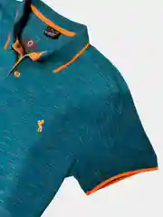 Лазурный футболка-поло мужская