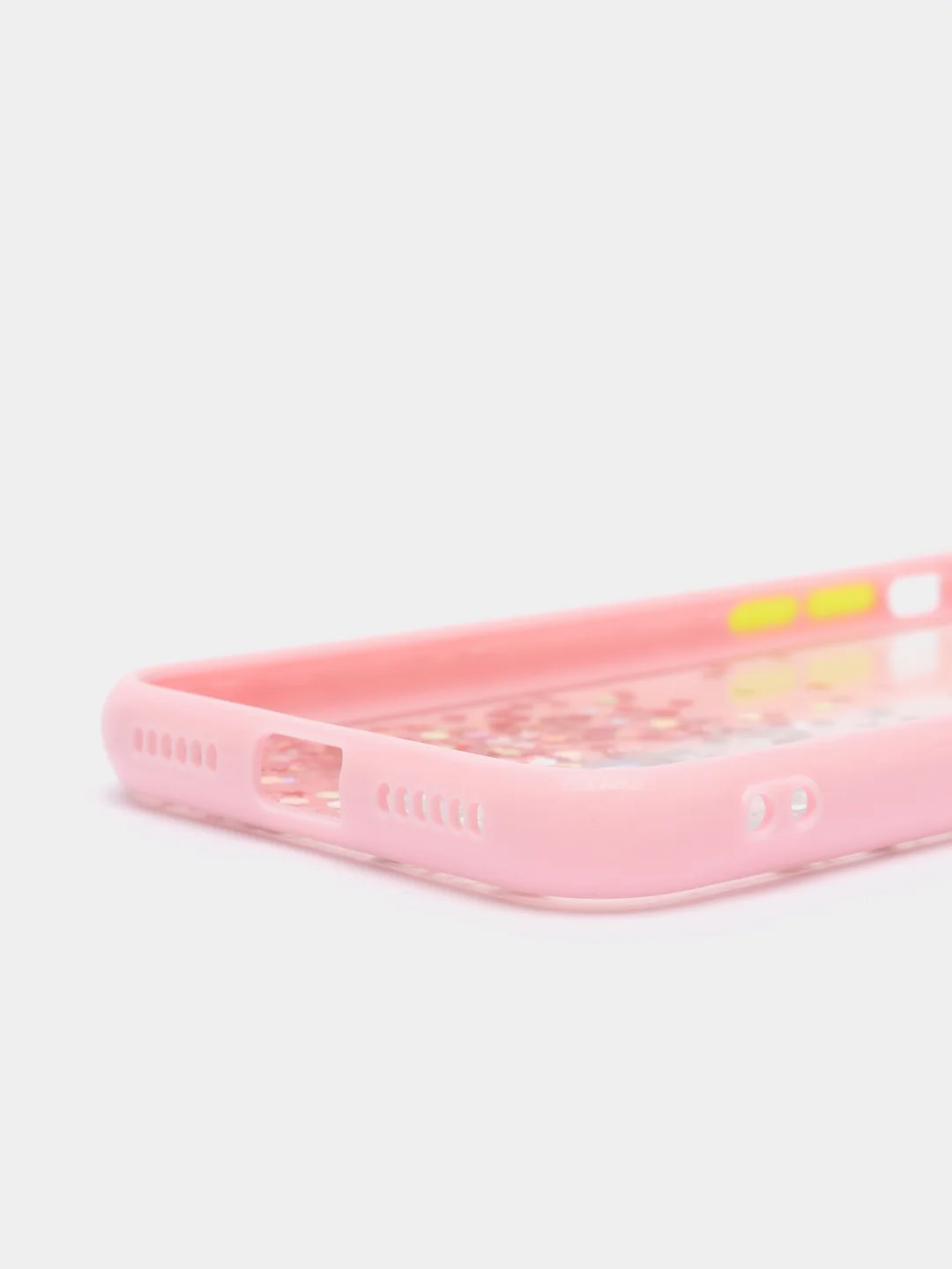 Розовый чехол для iPhone X/XS с блестками, силиконовый