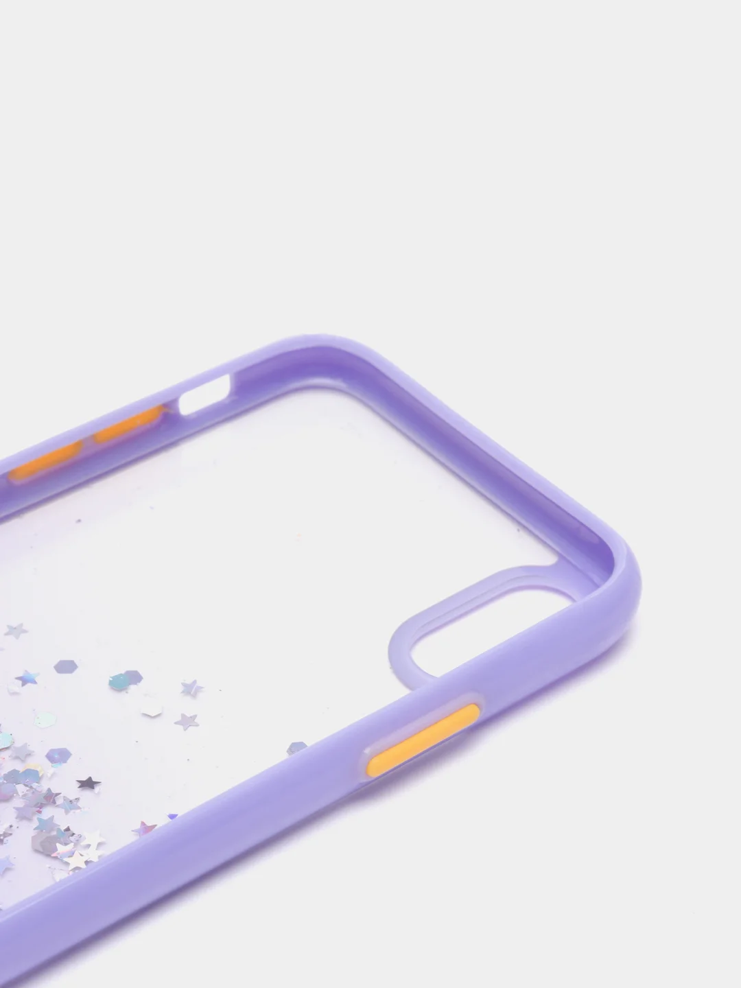 Пурпурный чехол для iPhone X/XS с блестками, силиконовый