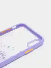 Пурпурный чехол для iPhone X/XS с блестками, силиконовый
