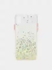 Желтый чехол для iPhone X/XS с блестками, силиконовый