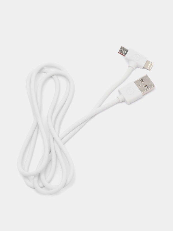 Кабель 2 в 1 Micro Usb + Lightning для зарядки смартфона
