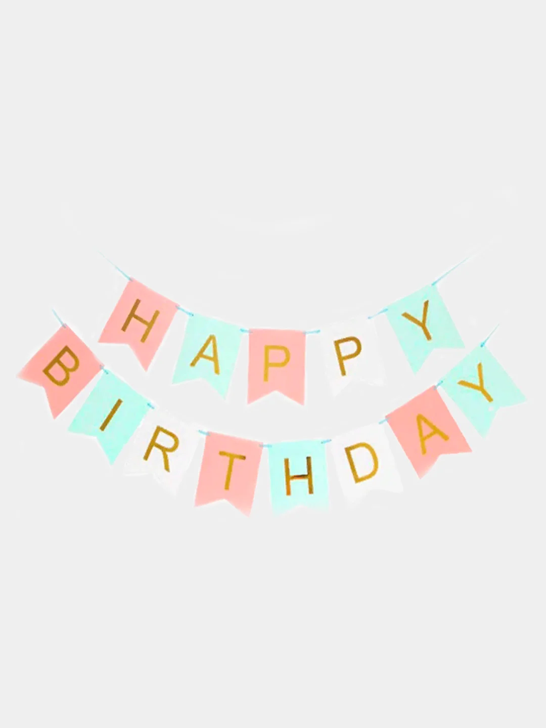 Белый гирлянда Флажки на день рождения Happy Birthday