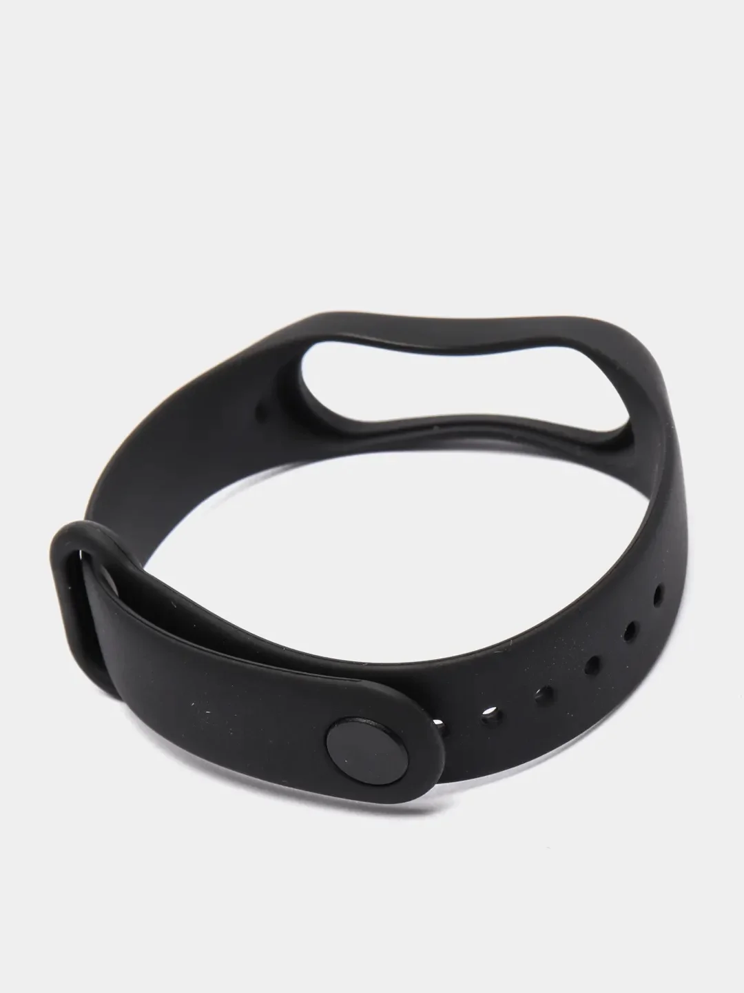 Черный ремешок для Xiaomi Mi Band 3 и Mi Band 4, силиконовый