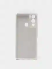 Бежевый чехол для Infinix HOT 12I с рисунками и с защитой камеры
