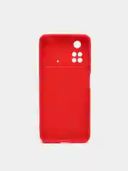 Красный чехол с защитой камеры Xiaomi POCO M4 PRO 4G 2022 / POCO M4 PRO