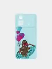 Серебряный чехол с защитой камеры Xiaomi POCO M4 PRO 4G 2022 / POCO M4 PRO