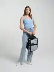 Серый меланж рюкзак спортивный,  школьный