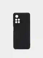 Черный чехол карбон с защитой камеры на Xiaomi Poco M4 PRO 5G