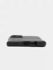 Черный чехол карбон с защитой камеры на Xiaomi Poco M4 PRO 5G