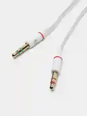 Белый инвертор Переходник Адаптер Mini Jack 3.5 "мама"(микрофон и наушники) на 2xMini Jack 3.5