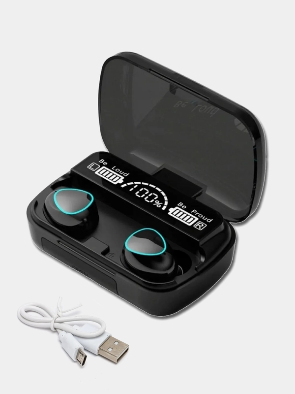 Наушники беспроводные M10 Bluetooth, с powerbank