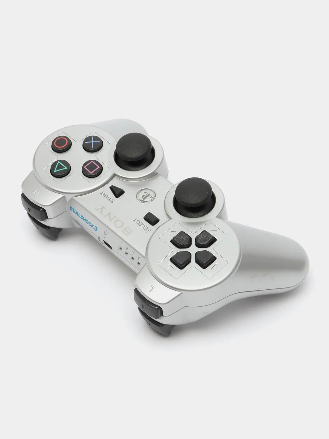 Серебряный беспроводной геймпад для PS3