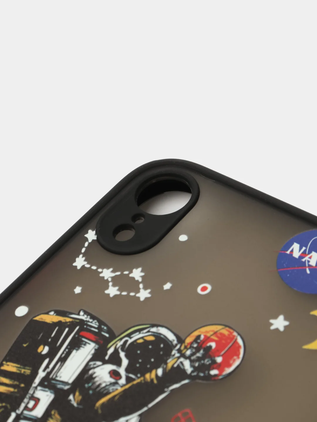 Белый чехол с принтом "NASA" для iPhone 7 / 8 / SE / XR / 11 / 12 / 12 Pro