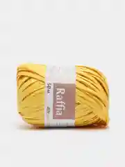 Желтый пряжа для вязания Raffia / пряжа "Рафия" 4 мотка