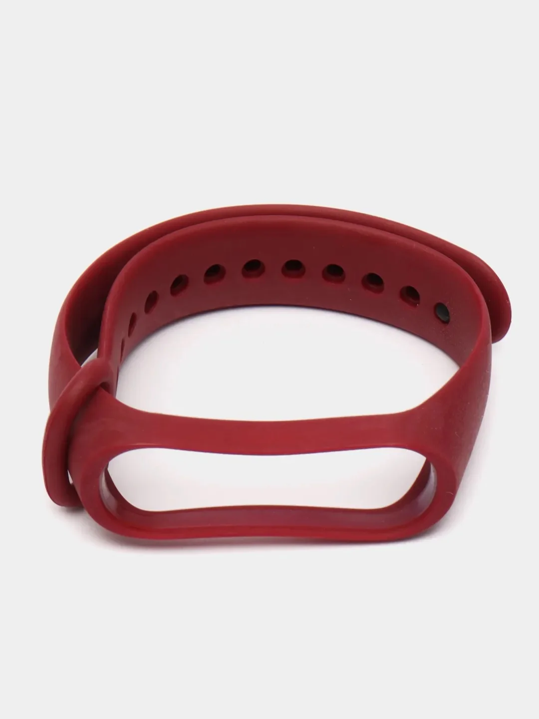 Багровый ремешок для Xiaomi Mi Band 5 и Mi Band 6, силиконовый