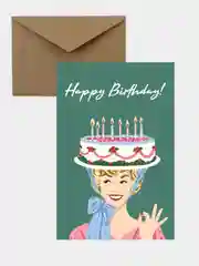 Открытка в крафтовом конверте, на день рождения "Happy Birthday"