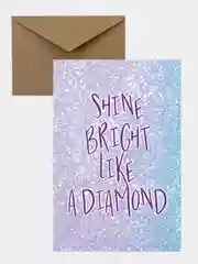 Открытка "Shine bright like a diamond", в крафтовом конверте