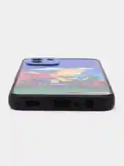 Голубой чехол с рисунком на Samsung Galaxy A03 (Самсунг Галакси А03)