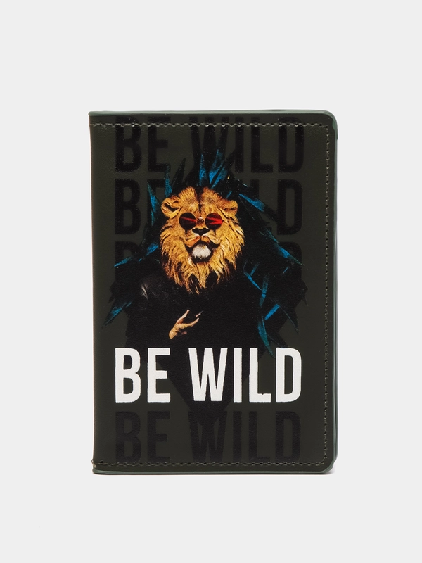Обложка для паспорта Be Wild с карманом внутри, искусственная кожа