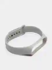 Серый металлик ремешок для Xiaomi Mi Band 5 и Mi Band 6, силиконовый