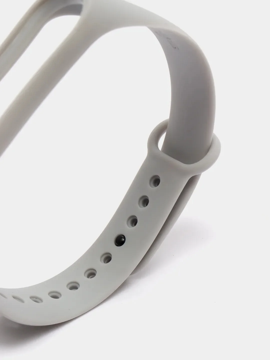Серый металлик ремешок для Xiaomi Mi Band 5 и Mi Band 6, силиконовый
