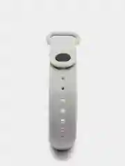 Серый металлик ремешок для Xiaomi Mi Band 5 и Mi Band 6, силиконовый