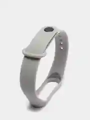 Серый металлик ремешок для Xiaomi Mi Band 5 и Mi Band 6, силиконовый
