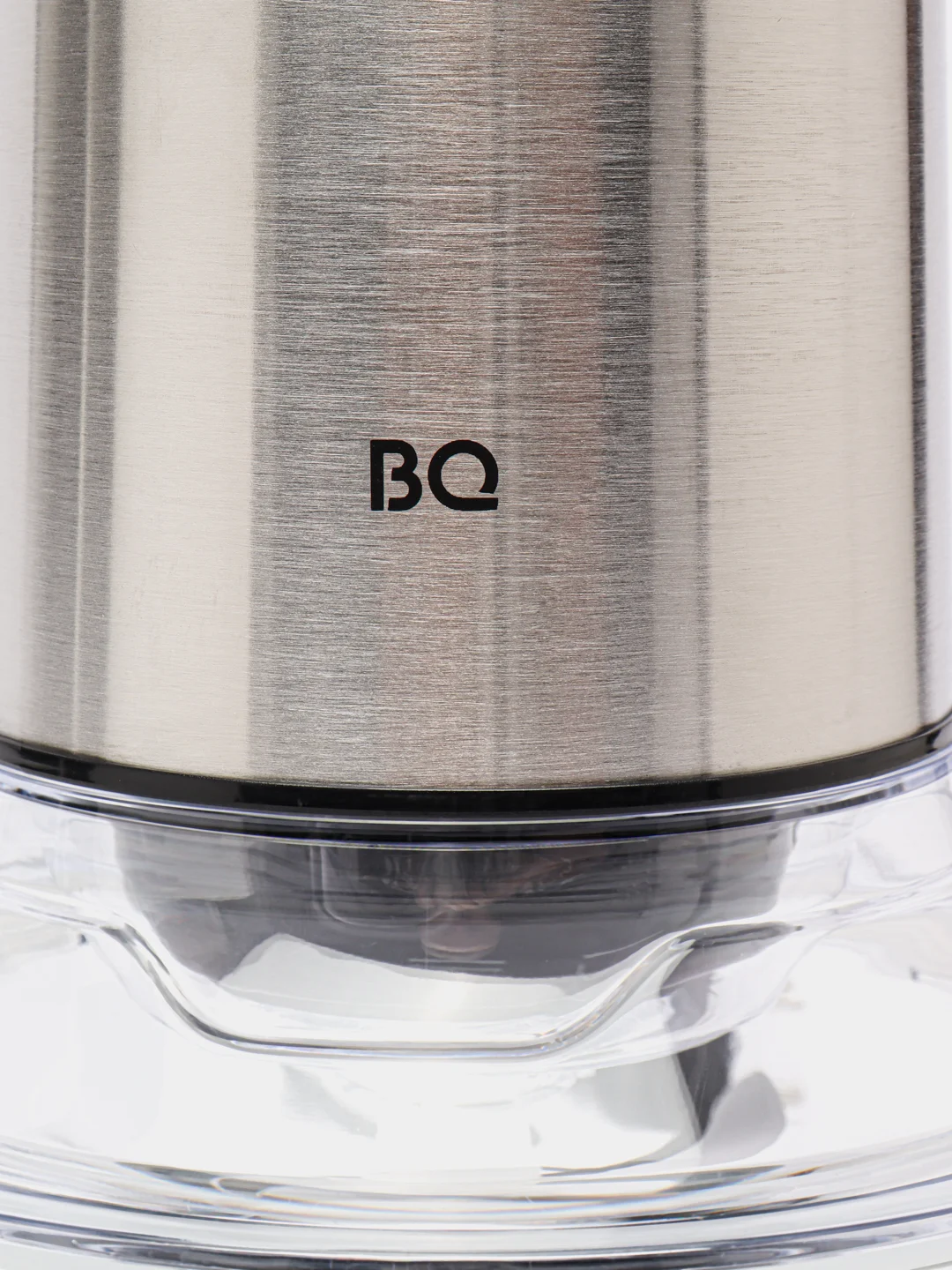 Серебряный электрический измельчитель BQ CH1002, двойной нож, стеклянная чаша 1.2 л, 800 Вт