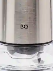 Серебряный электрический измельчитель BQ CH1002, двойной нож, стеклянная чаша 1.2 л, 800 Вт