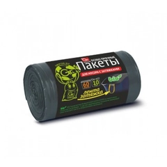 Пакеты для мусора Grifon Bio с завязками, 60 л, 10 штук
