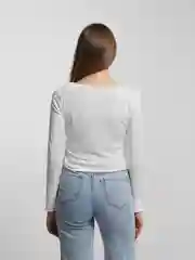 Топ с открытым декольте, белый