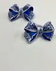 Лазурный бантик для волос