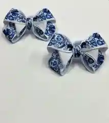 Светло-синий бантик для волос