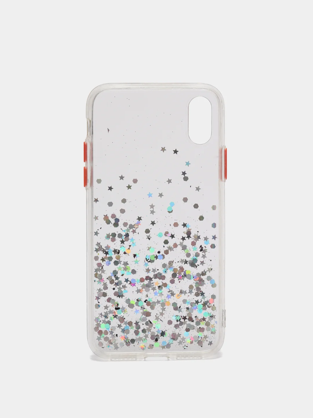 Прозрачный чехол для iPhone X/XS с блестками, силиконовый