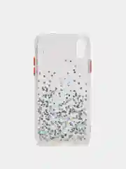 Прозрачный чехол для iPhone X/XS с блестками, силиконовый