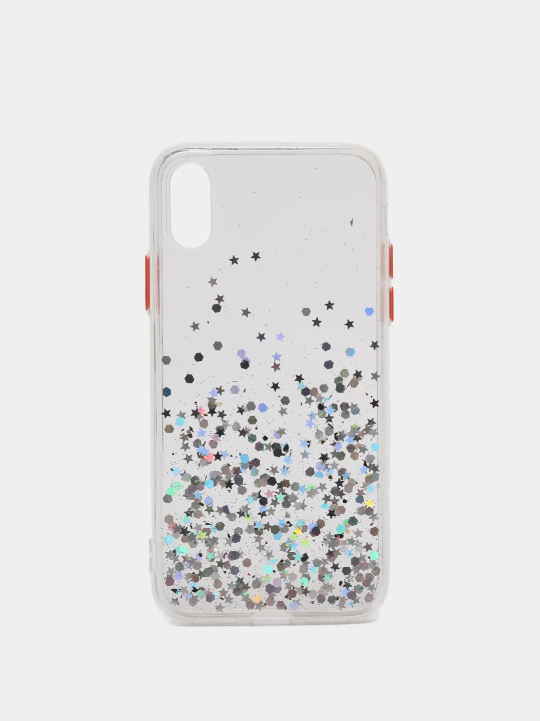 Прозрачный чехол для iPhone X/XS с блестками, силиконовый