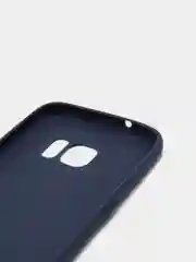 Темно-синий силиконовый чехол Samsung Galaxy S6 edge S7 S8 Plus S9 S10 S10E S20 A51 A71 S20FE A52 A72