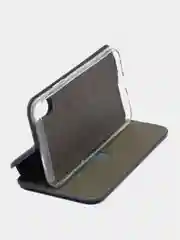 Темно-синий чехол-книжка iPhone 5, 5S, SE, 6, 6S, 7, 8, SE, X, XS, XR, 11, 12, 13, Pro, Max, Mini