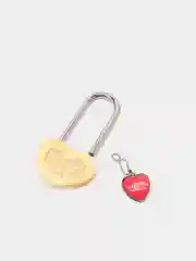 Замок свадебный "Ты + Я = Семья", золото, 7 х 3,6 см