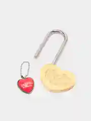 Замок свадебный "Ты + Я = Семья", золото, 7 х 3,6 см