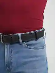 Угольный ремень мужской классический